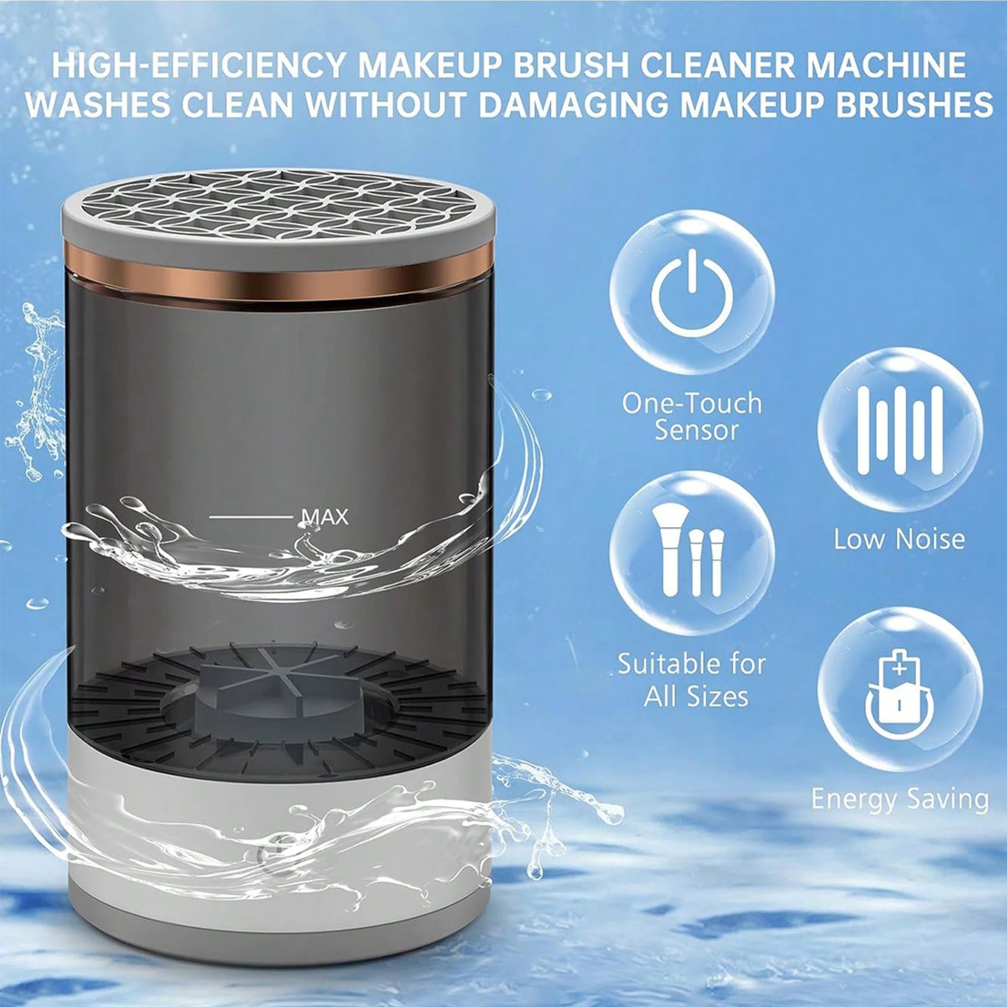 Electric Makeup Brush Cleaner, Fit For All Size Brushes Automatic