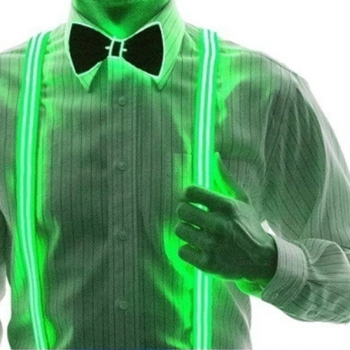 LED Suspenders Green