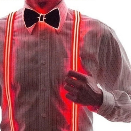 LED Suspenders Red