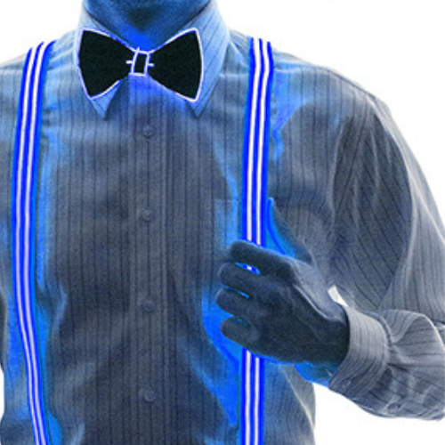 LED Suspenders Blue